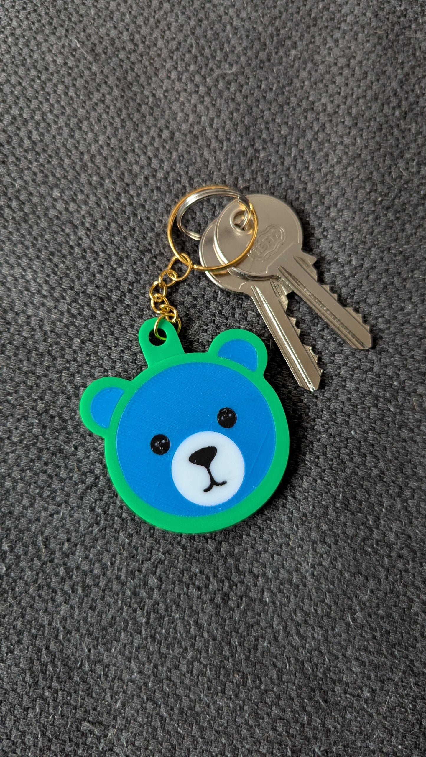 Blue Bear Keychain