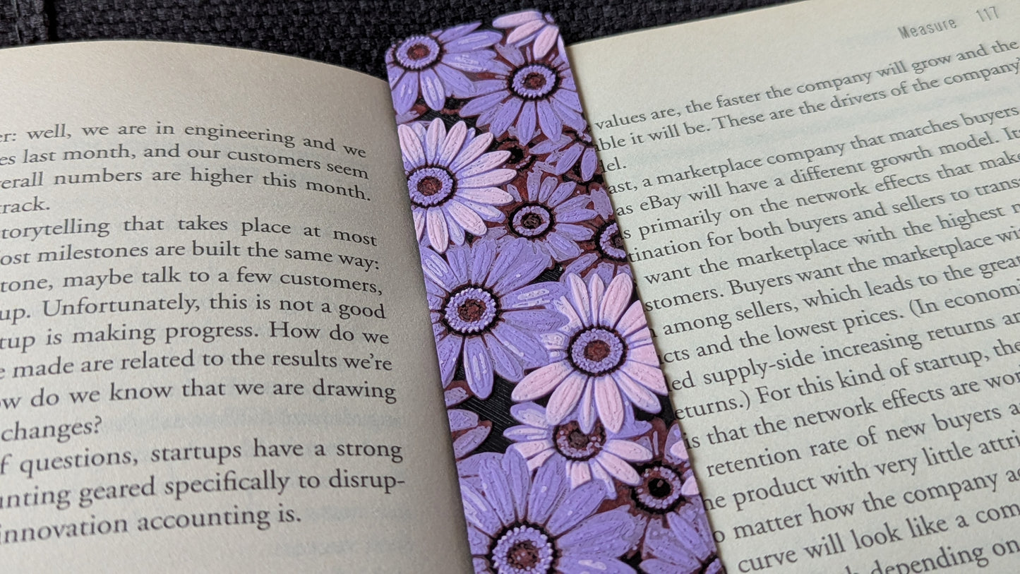 Purple Flowers Bookmark 