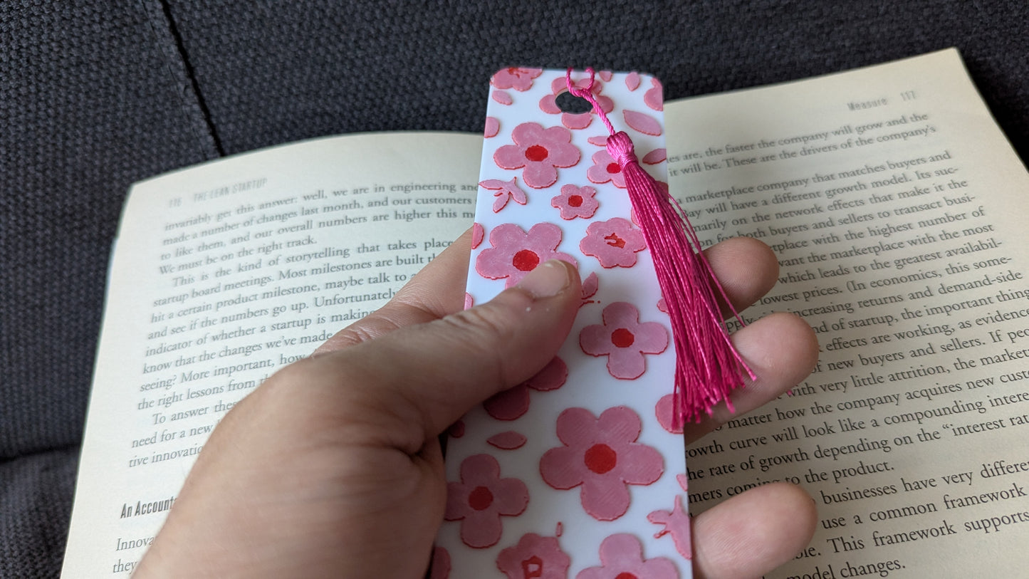 Pink and Red Flowers Bookmark 