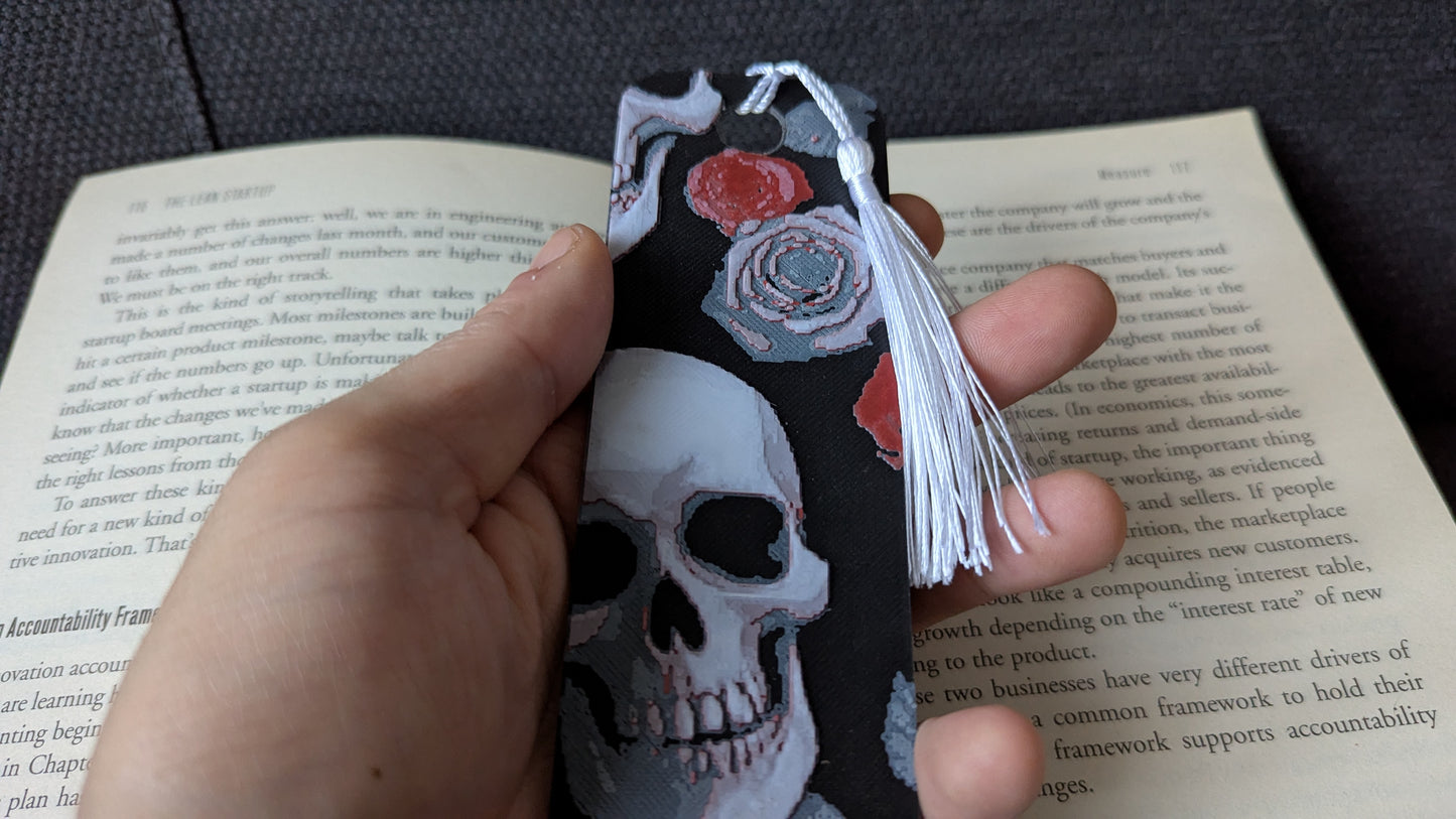 Skull &amp; Roses Bookmark 