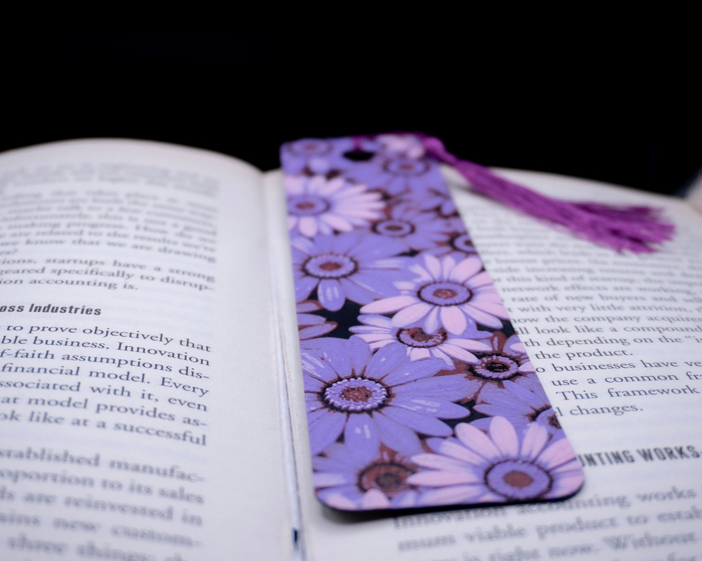 Purple Flowers Bookmark 