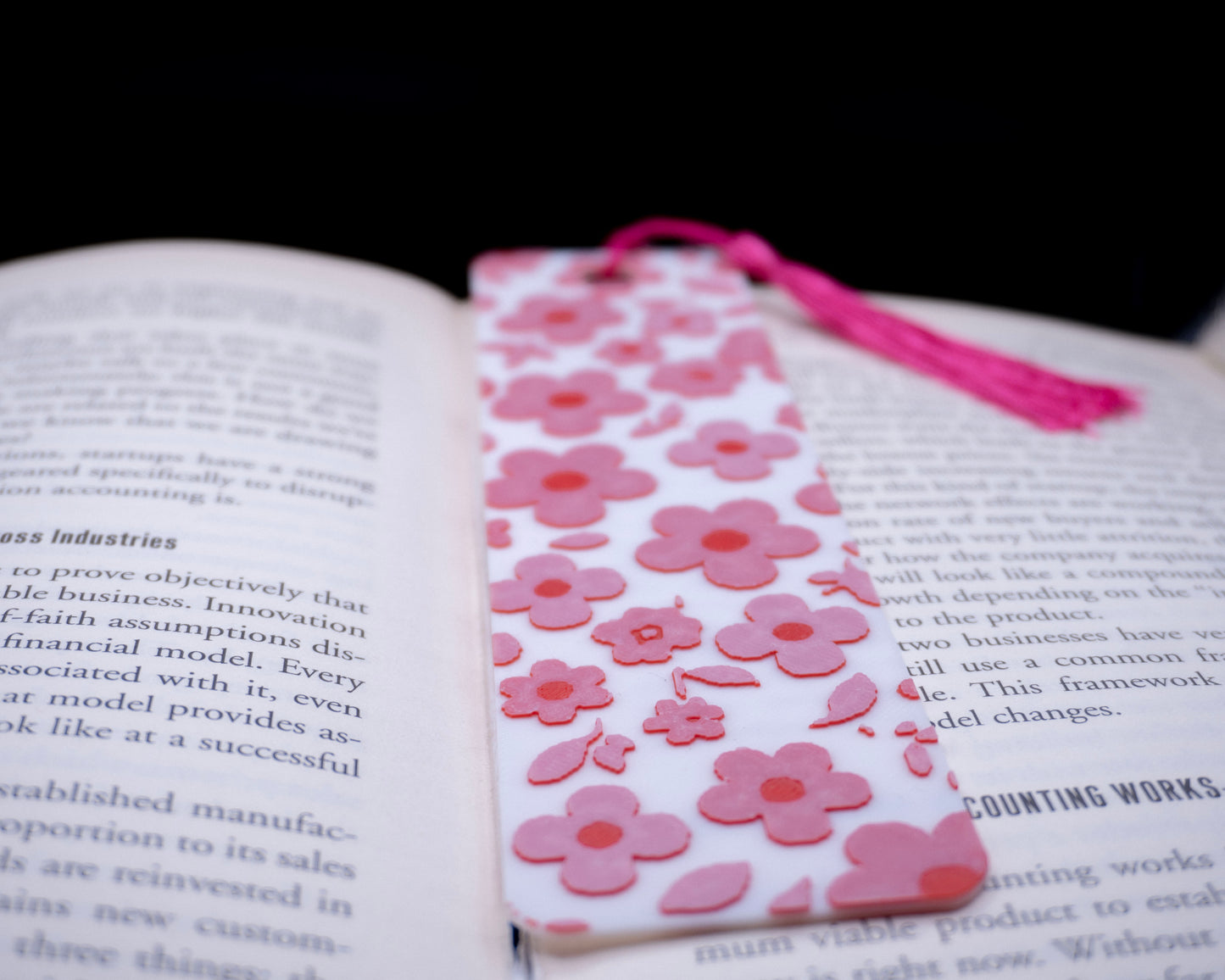 Pink and Red Flowers Bookmark 