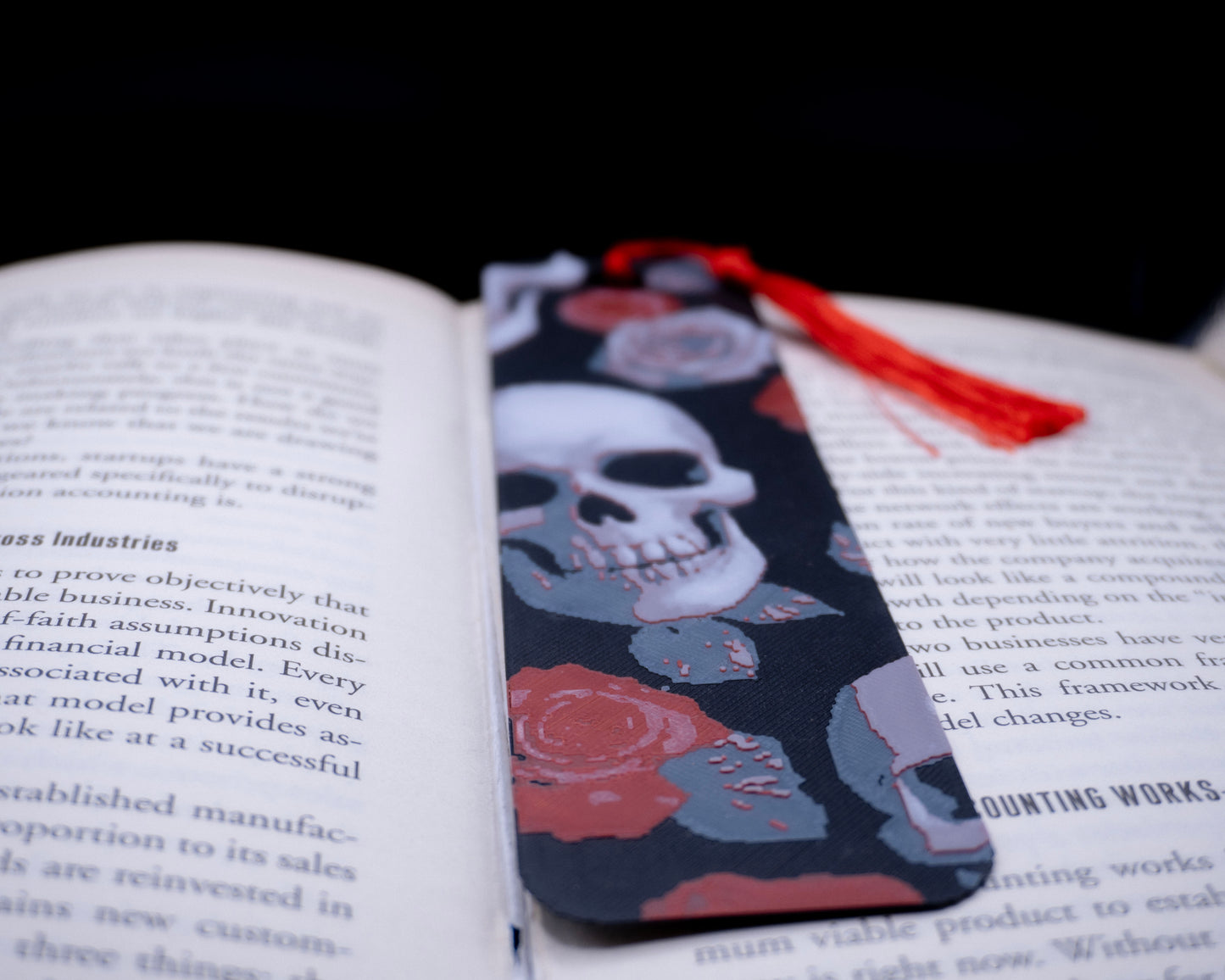 Skull &amp; Roses Bookmark 