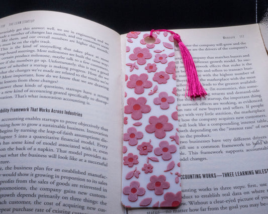 Pink and Red Flowers Bookmark 