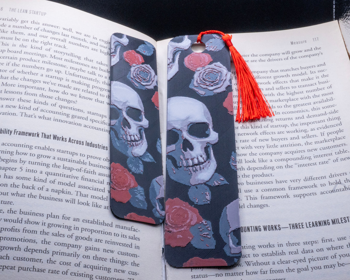 Skull &amp; Roses Bookmark 