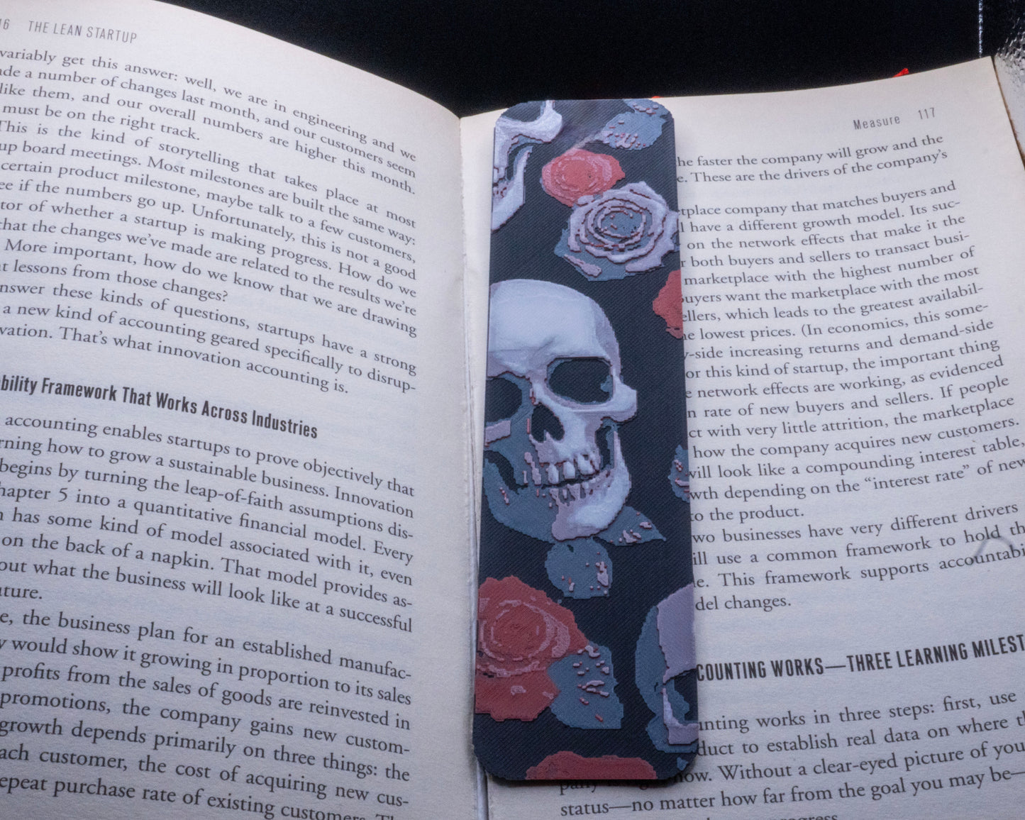 Skull &amp; Roses Bookmark 