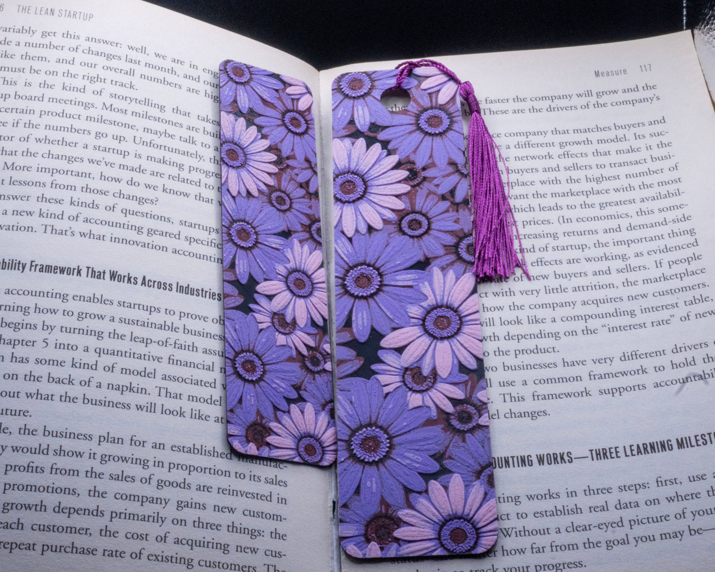 Purple Flowers Bookmark 