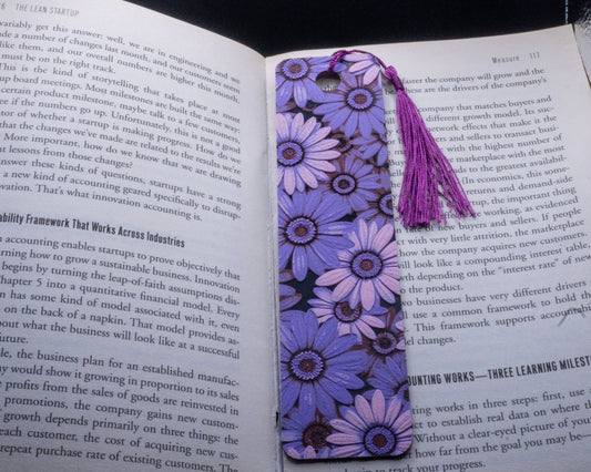 Purple Flowers Bookmark 