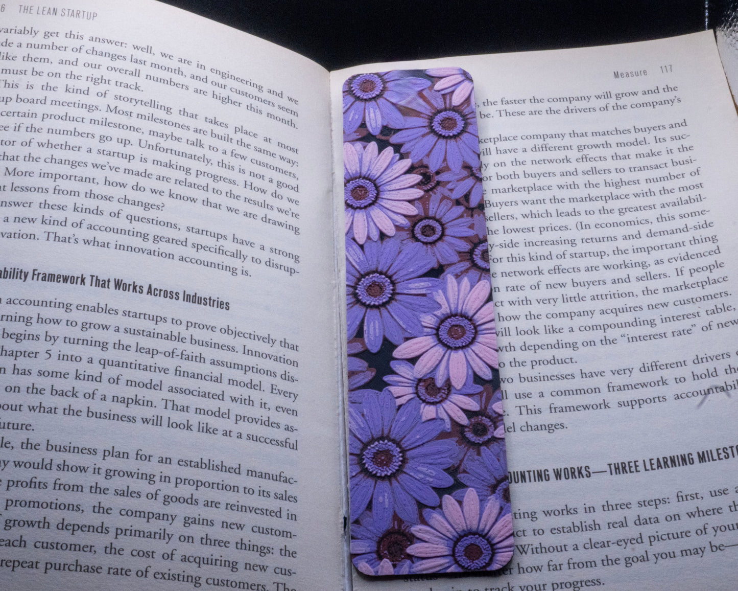 Purple Flowers Bookmark 